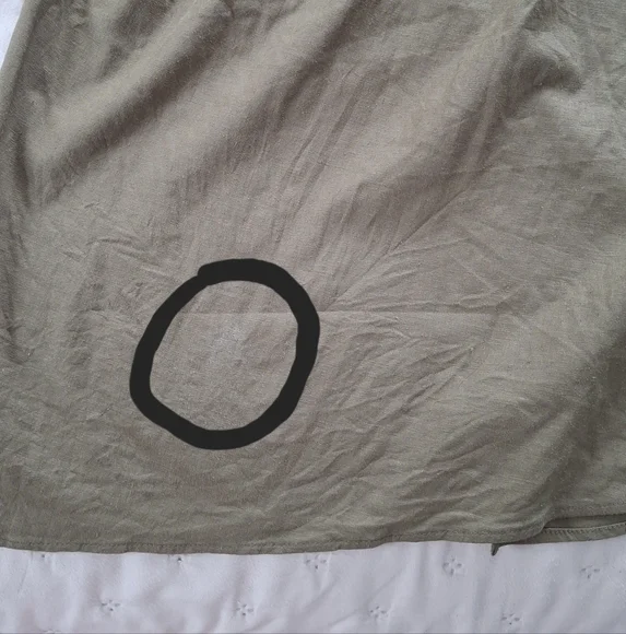 ZARA RUCHED ASYMMETRICAL LINEN BLEND DRESS - Picture 13 of 14